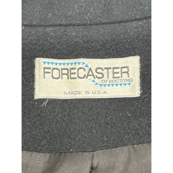 Vintage Woman’s Forecaster of Boston Wool Overcoat Double Breasted Black Size 12 - Picture 8 of 16